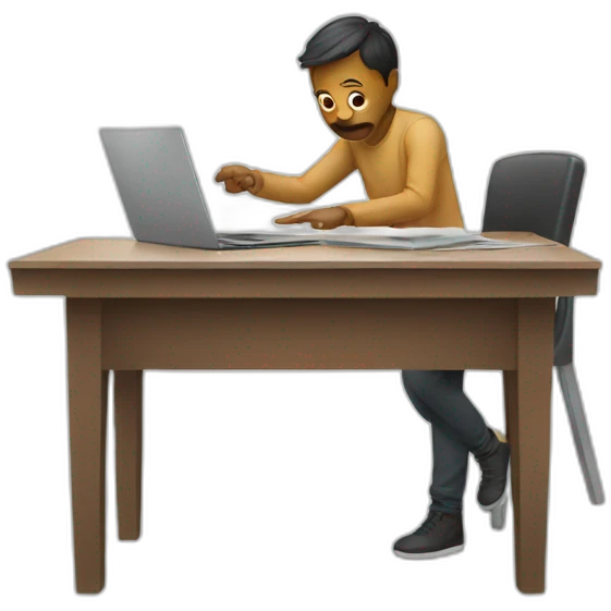 Programmer flipping a table emoji