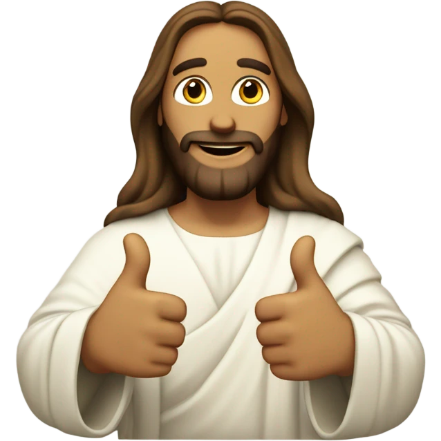 Jesus with thumbs up emoji