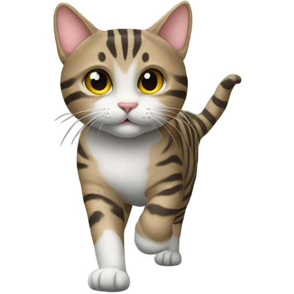 Tabby car walking in downtown Saint Augustine florida  emoji