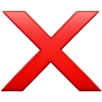 bright red X symbol emoji