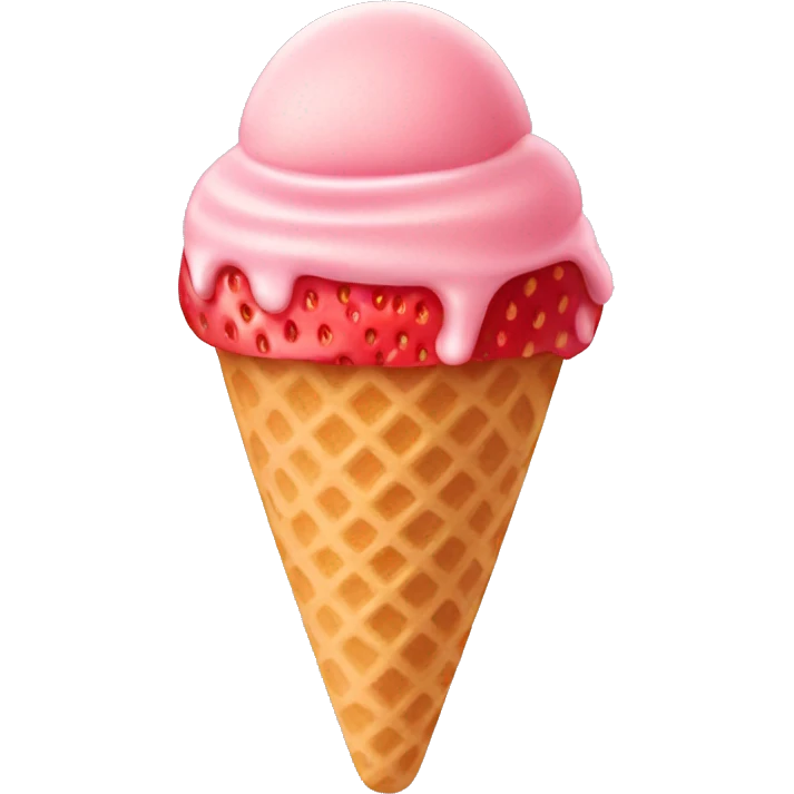 Strawberry ice cream  emoji