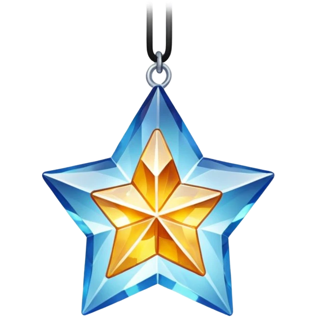 Hanging crystal star emoji