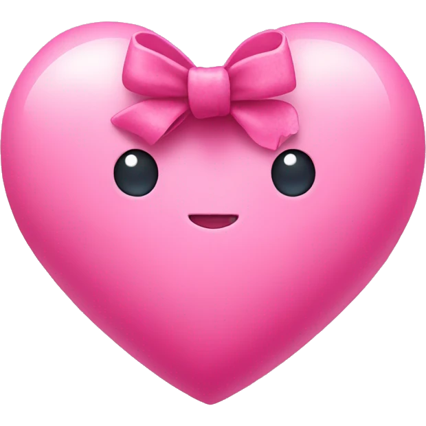 Pink heart with a bow  emoji