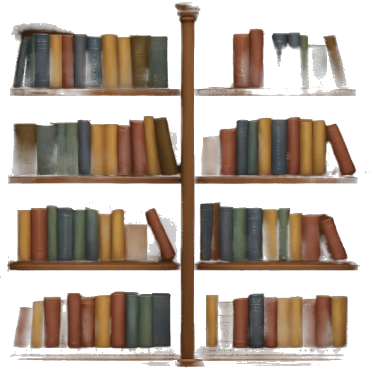 An elegant Book shelf  emoji