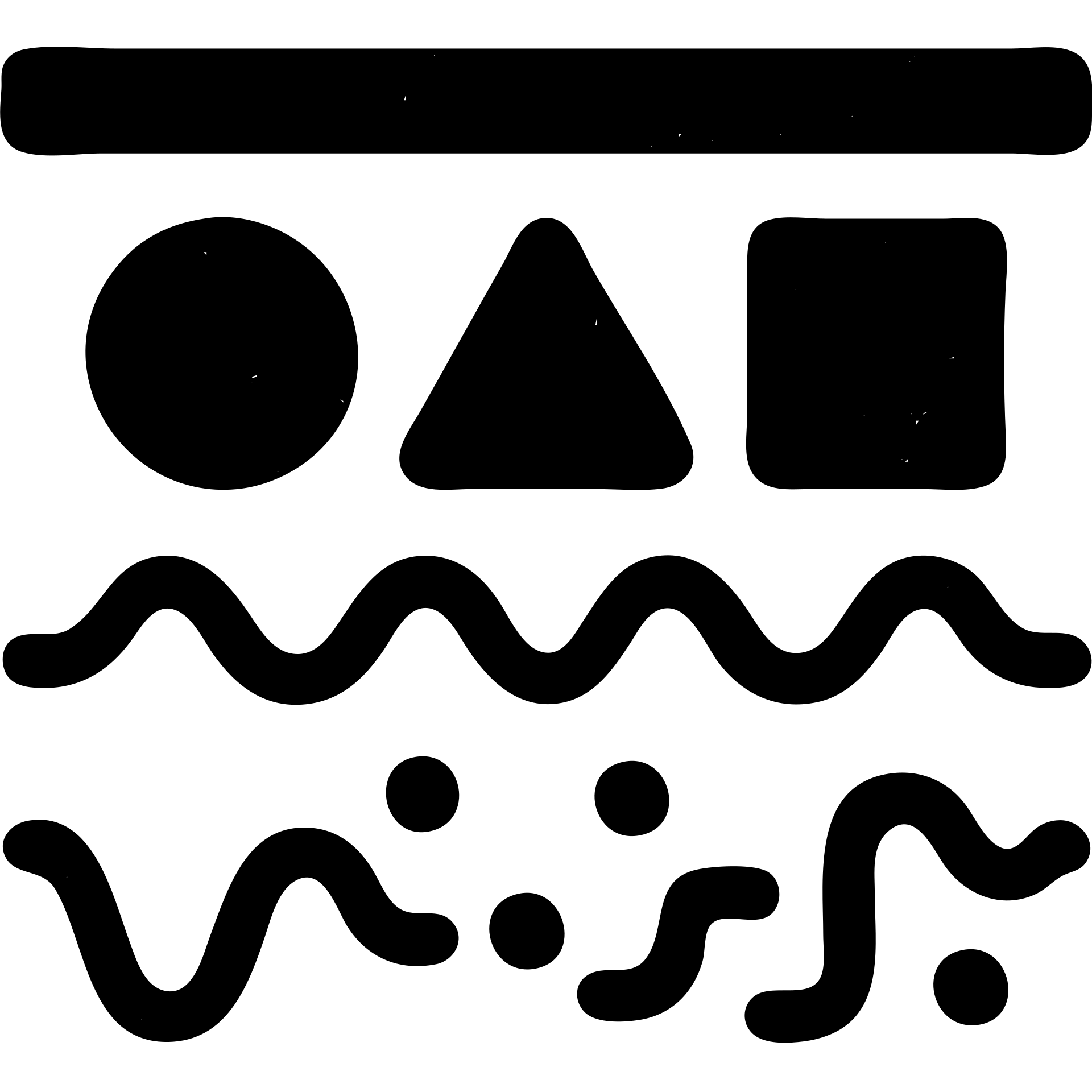 abstract minimalist solid icon of geometric shapes below a horizontal line, with abstract data streams of lines, dots, or waves, worn and distressed effect emoji