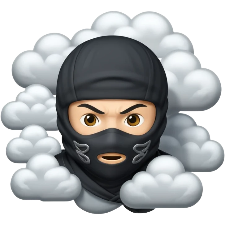 Ninja with clouds around emoji
