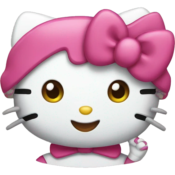 Hello kitty using iphone emoji
