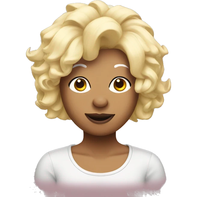 pig with blonde wig emoji