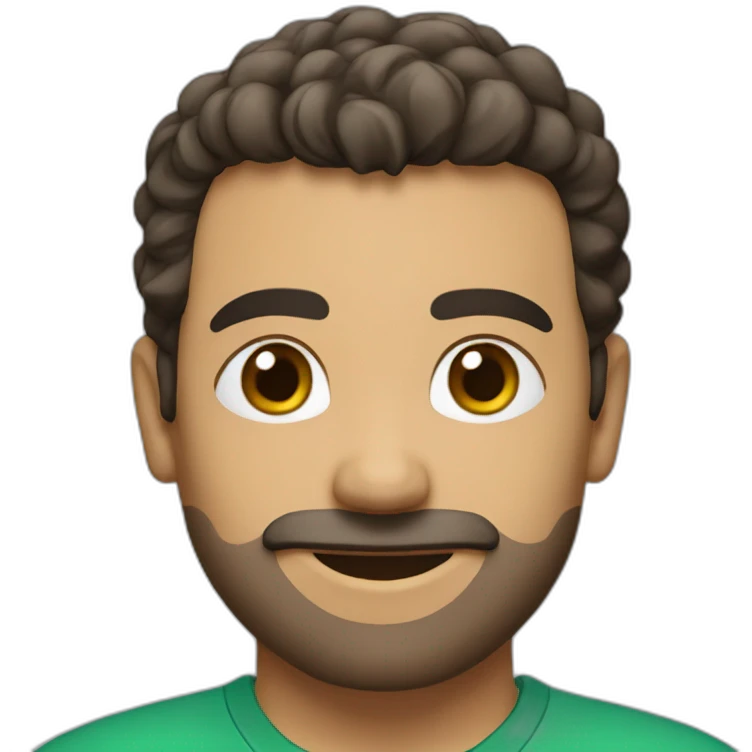 zinedine ziade with blue and green shirt emoji