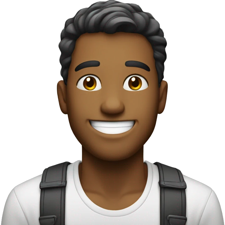 hombre joven sonriendo emoji