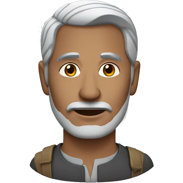 English Sahara man with grey hair emoji