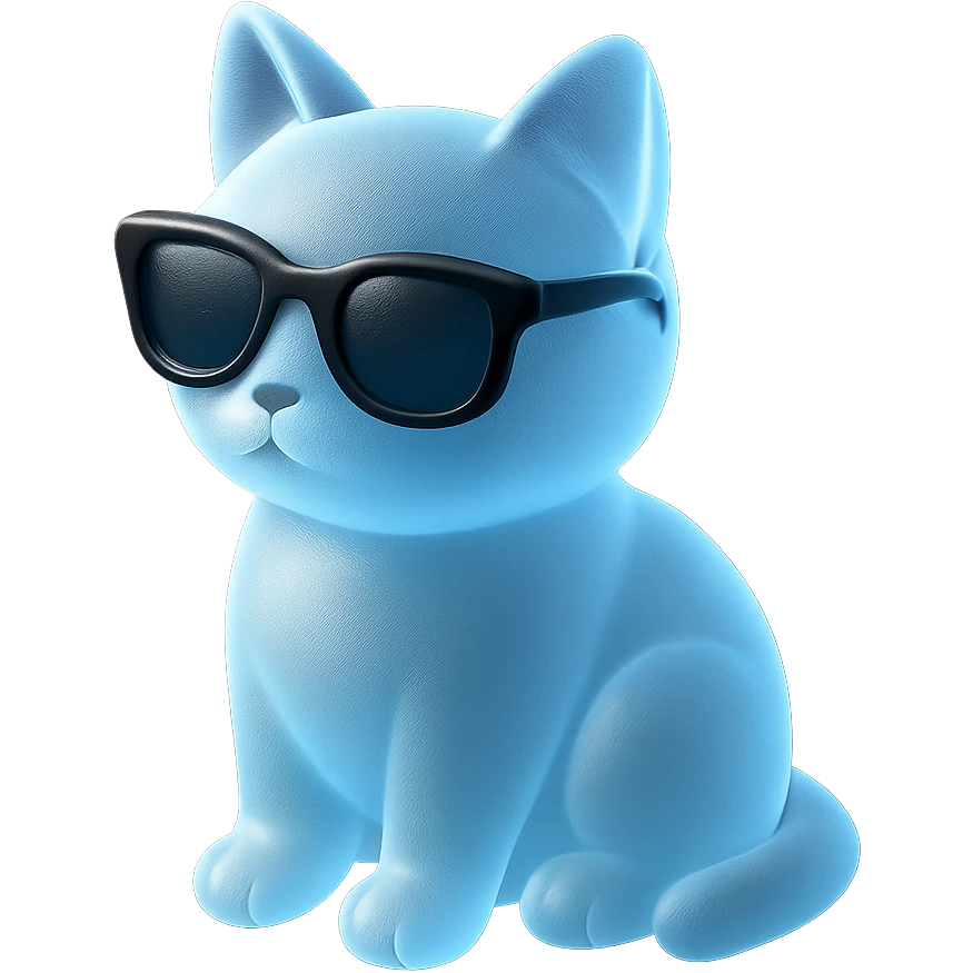 Cat wearing sunglasses emoji