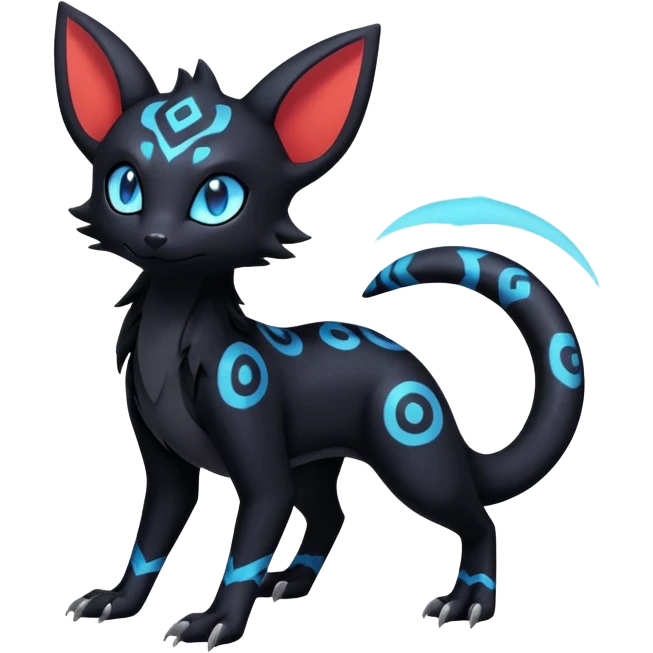 Salandit-Umbreon-Litten-Noibat-Fakémon-hybrid-creature (full body)  emoji