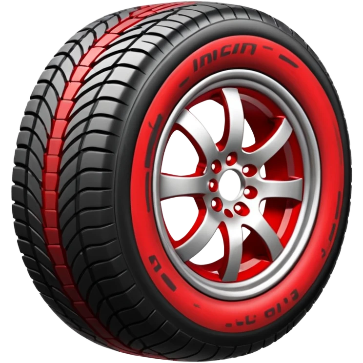 tyre prints marks red emoji