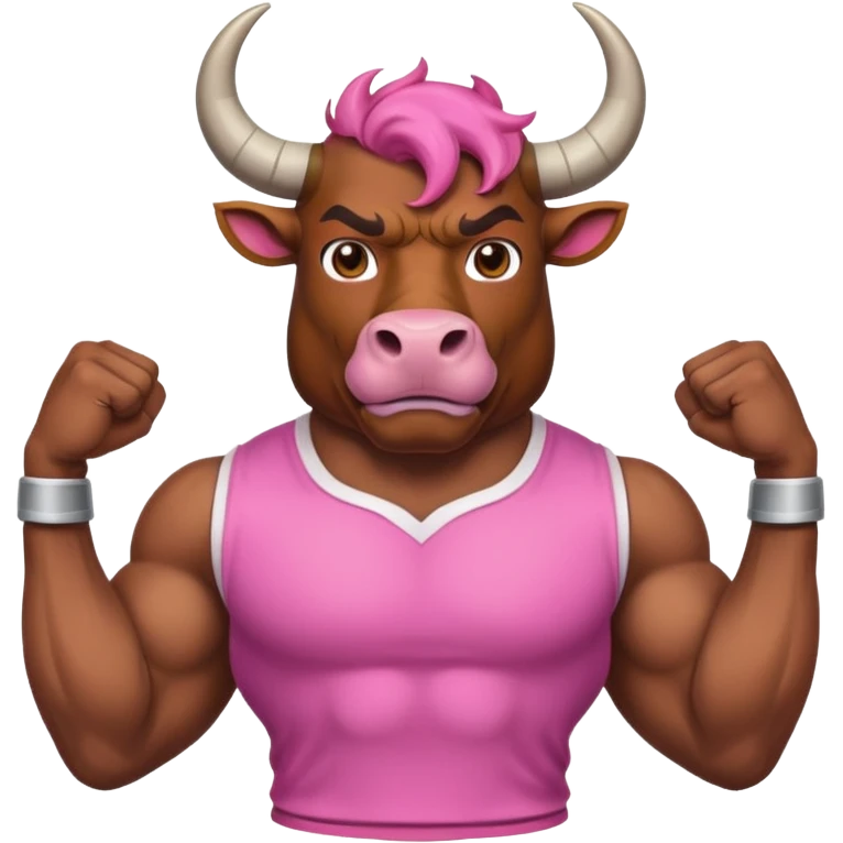 pink bull with shirt  emoji