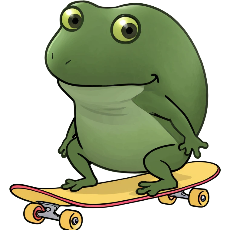 A long board that’s also a pickle emoji