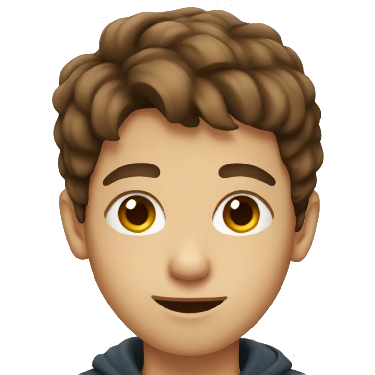 boy with brown hair portrait emoji
