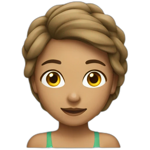 the girl is swimming emoji