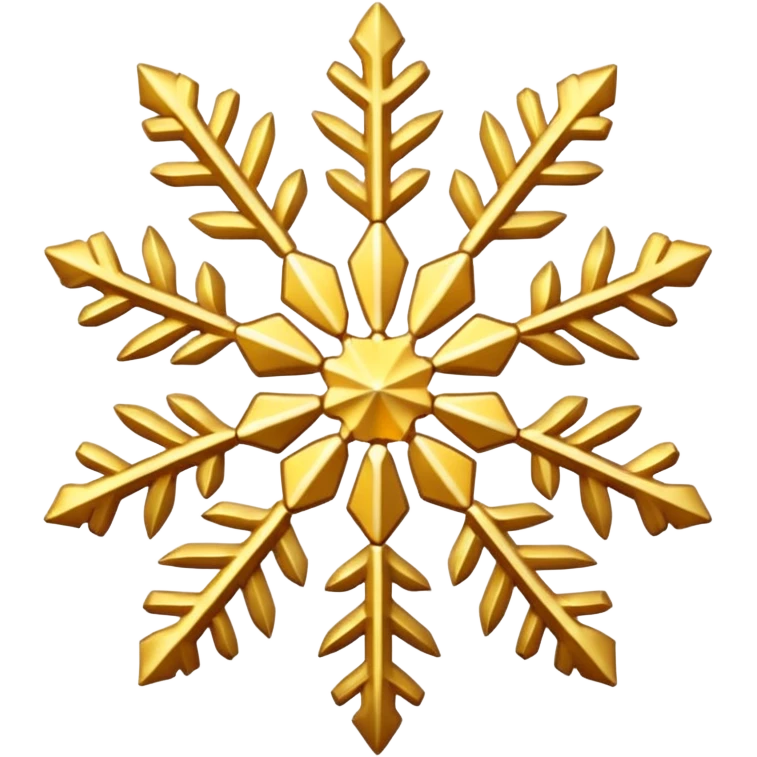 Gold snowflake emoji