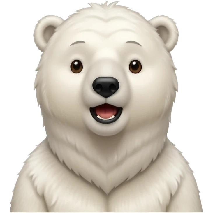 Polar bear singing  emoji