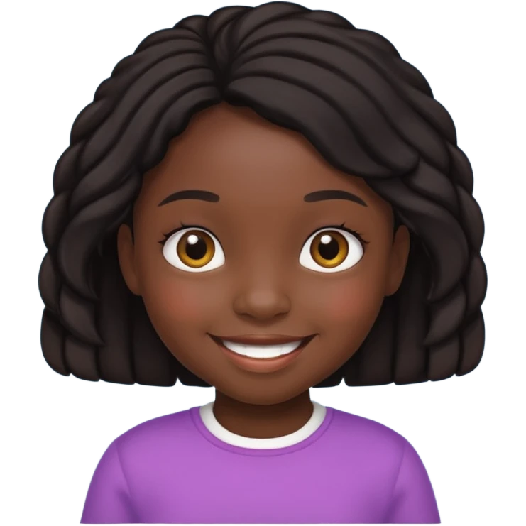 small girl black emoji