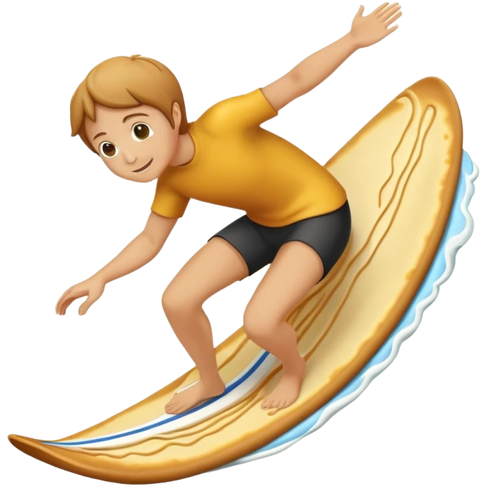 Crepe surfing emoji