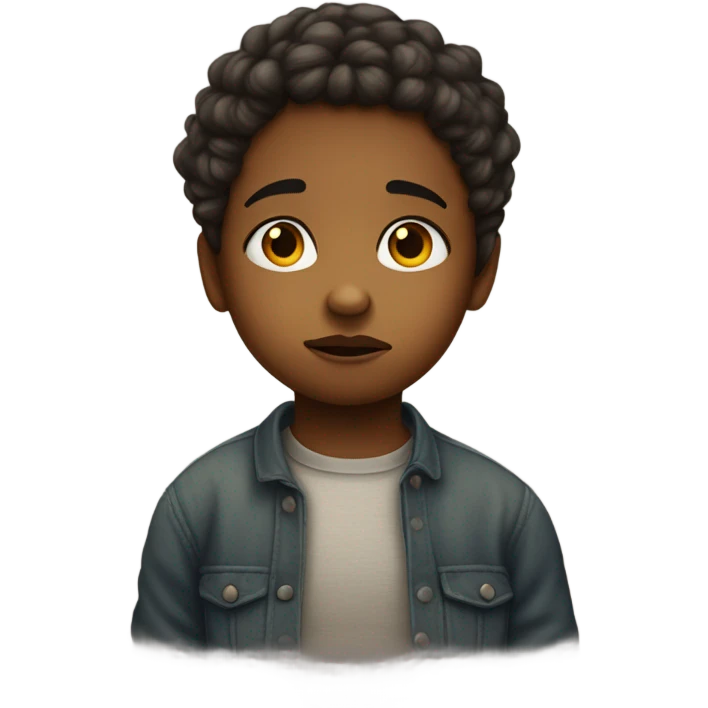 Pouting petulant child emoji
