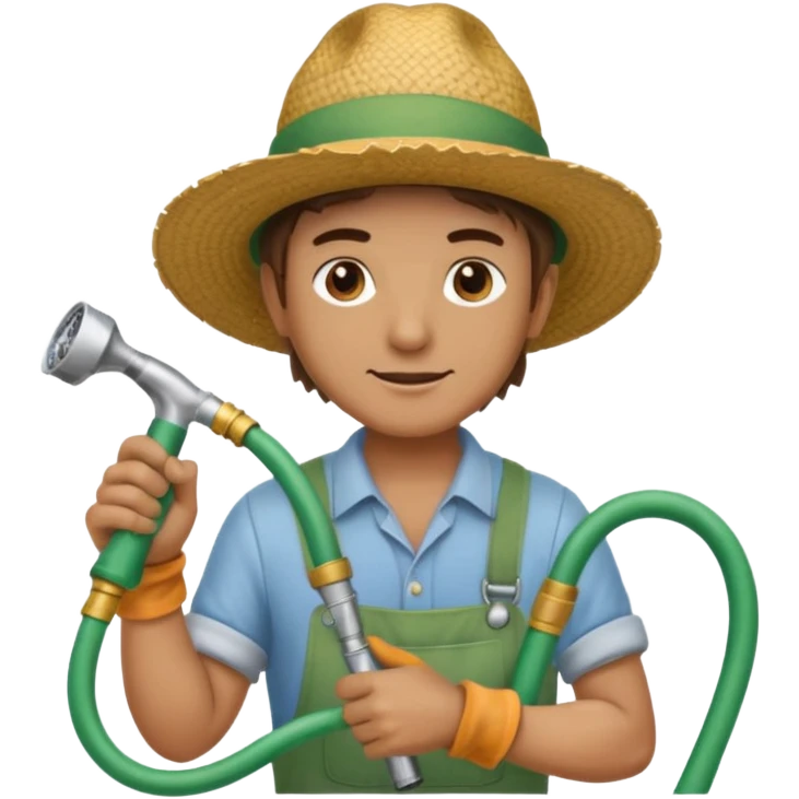 Gardner with hose emoji