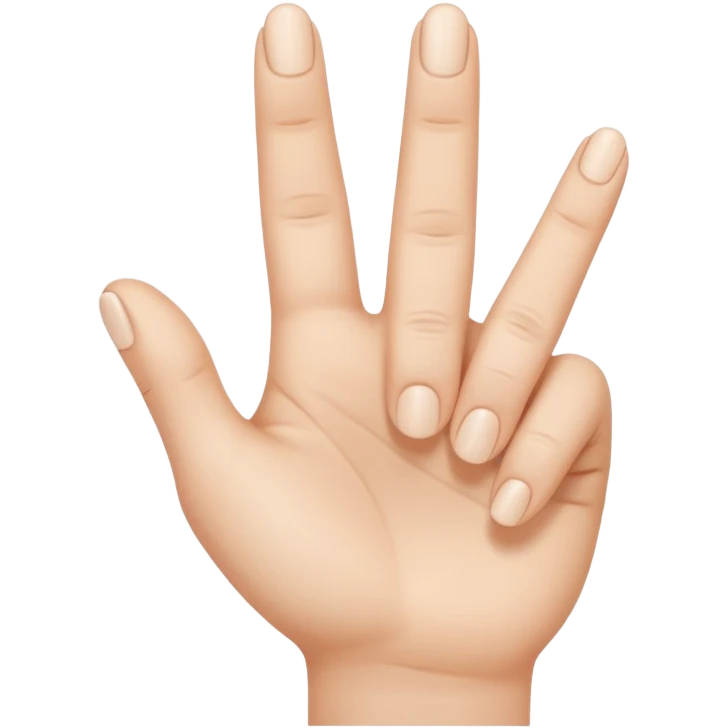Little finger up and all the others are down with the thumb holding them. emoji