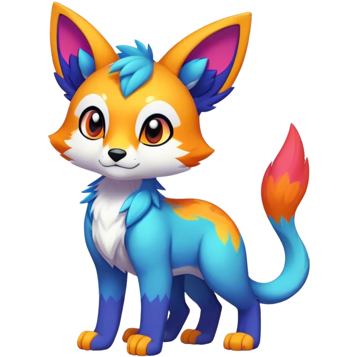 colorful anthro fursona Fakemon emoji