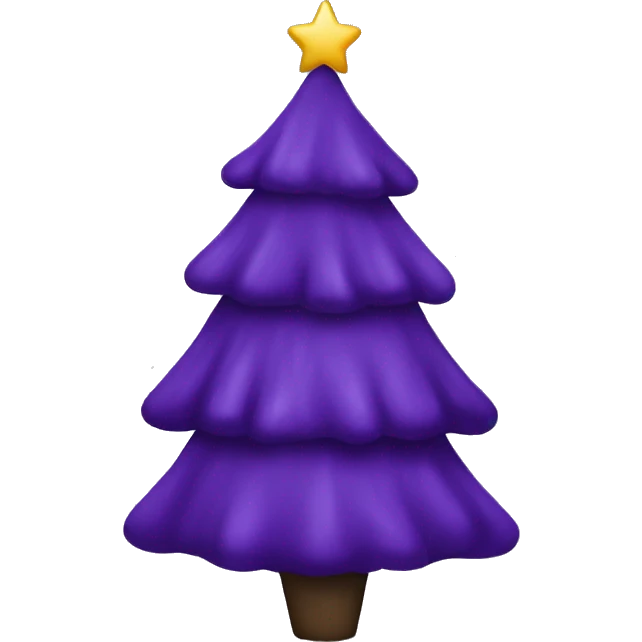Dark purple Christmas tree with a bow on top emoji