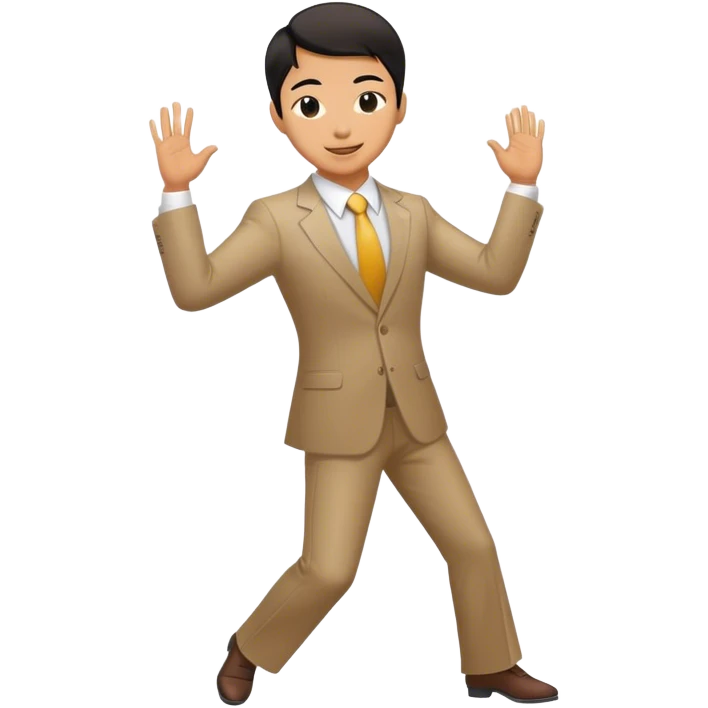 Asian lawyer dancing. emoji