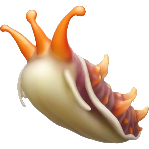 Sea slug flying on cardinal  emoji
