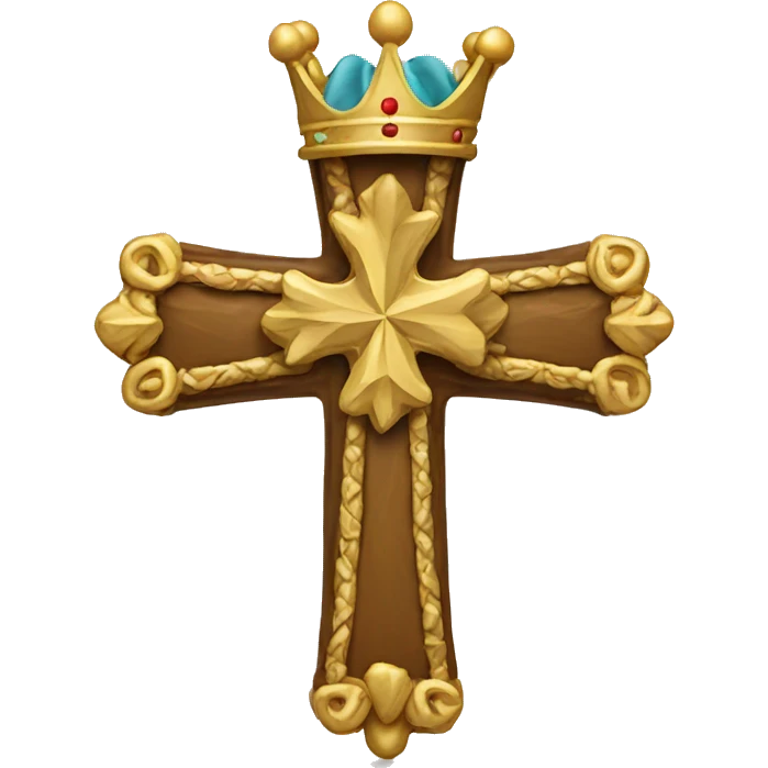 Cross with a crown emoji