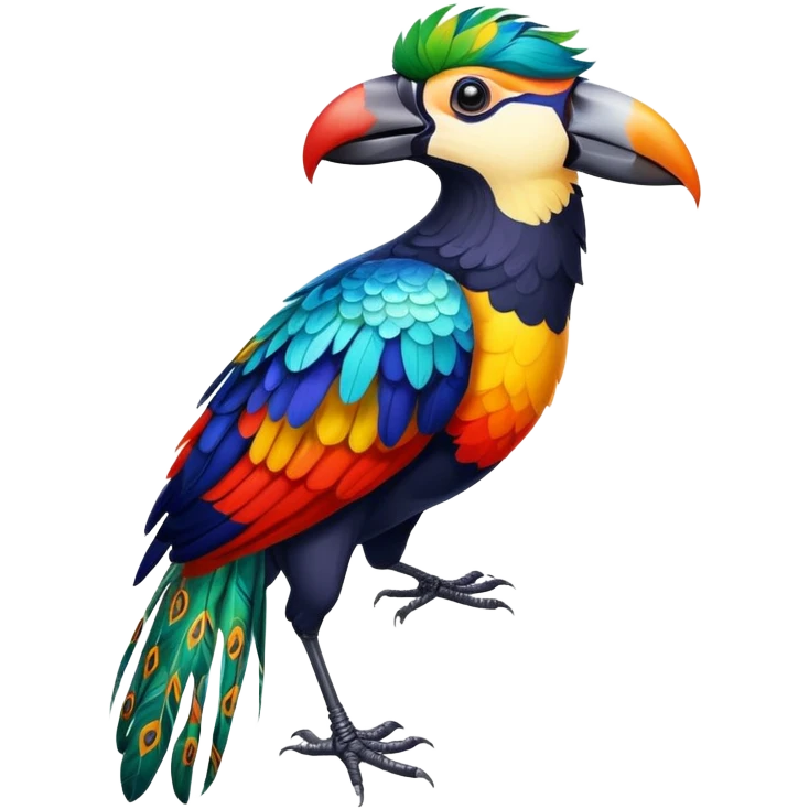 tucano bird with bright colors emoji