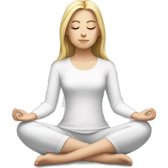 White girl  meditating emoji