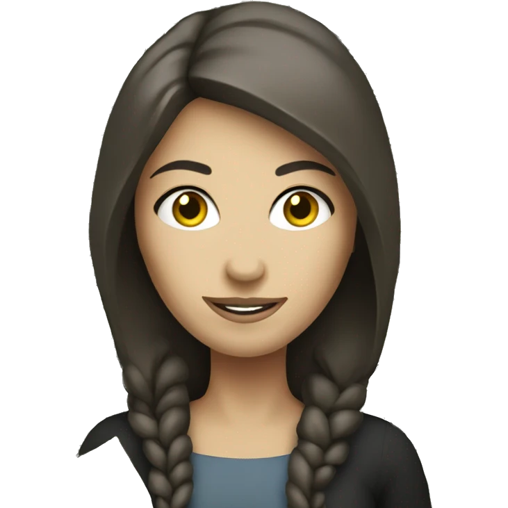 Brunette white woman with money emoji