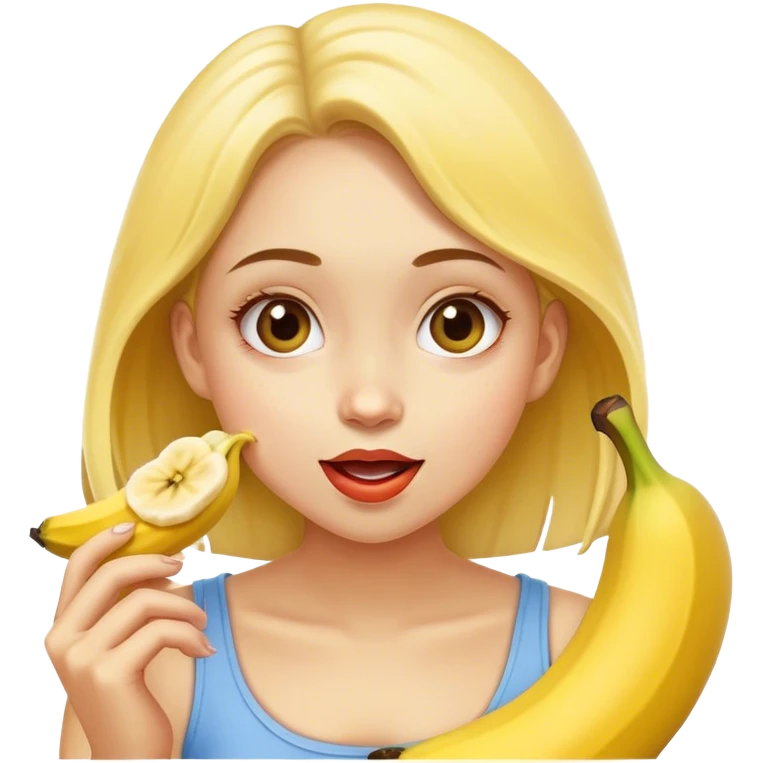 gurl eating banna  emoji