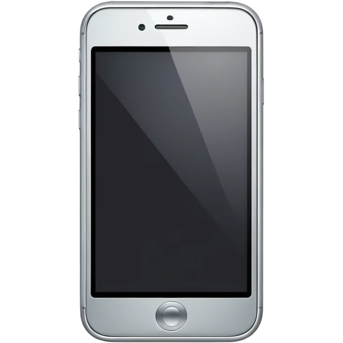 simple smart phone with a blank screen as an ios emoji emoji