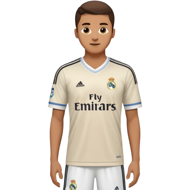 Male wearing Real Madrid jersey emoji