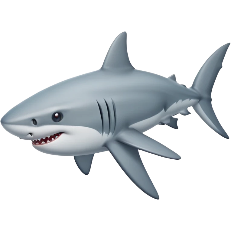 friendly shark swimming emoji