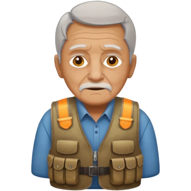 old wearing bullet proof emoji