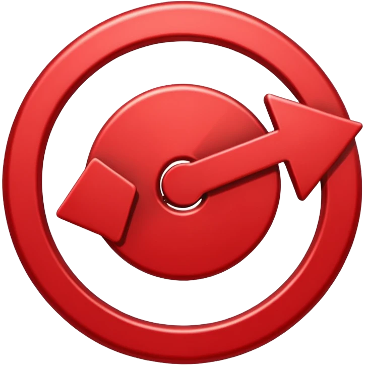 Rotating arrow red cycle emoji