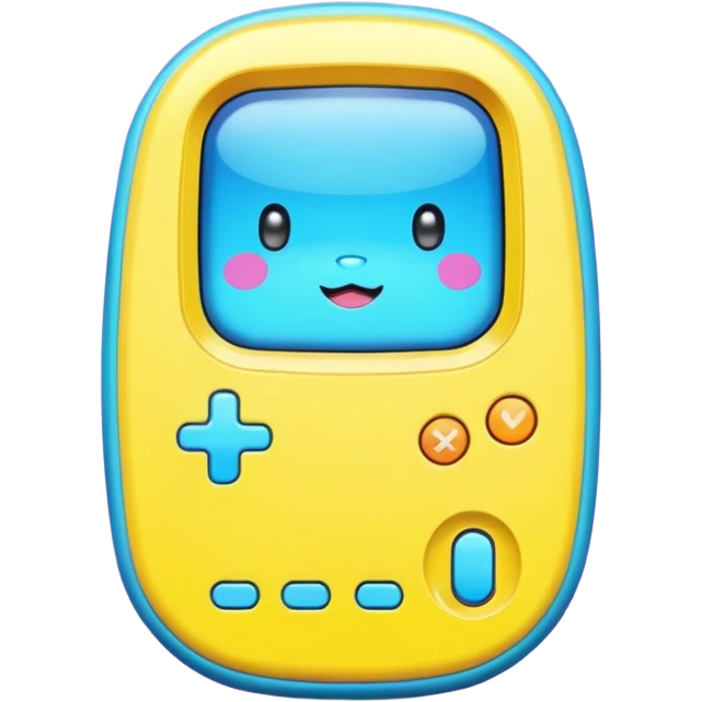 tamagotchi, retro, bright colors, no text emoji