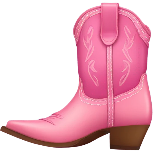 Pink cowgirl boots emoji