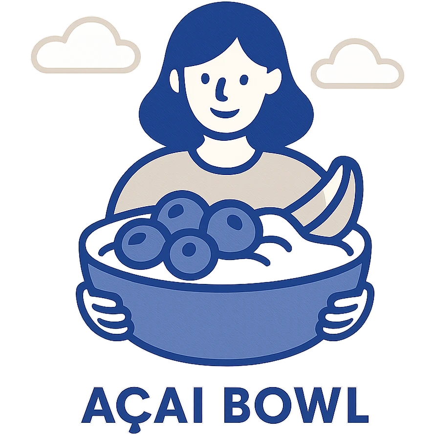 acai bowl icon, flat minimal style, clean lines, modern, white background emoji