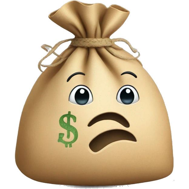 money bag with hand emoji