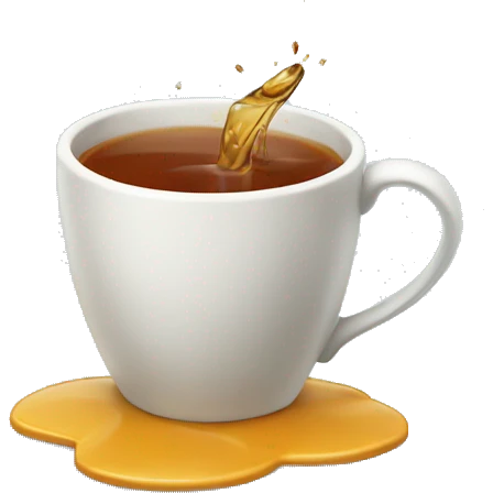 cup of tea spilling emoji