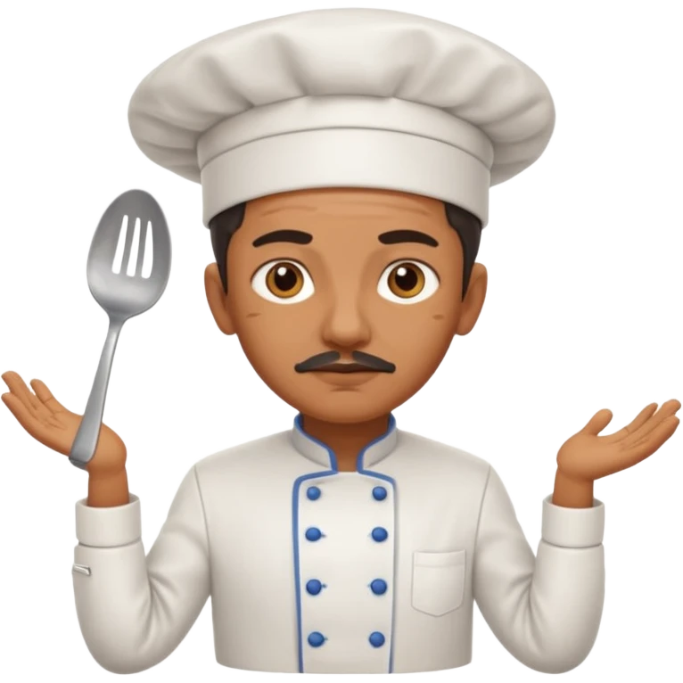 High resolution of   realistic full body chef distorted , no extra hybrid emoji