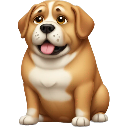 Fat chunky dog emoji